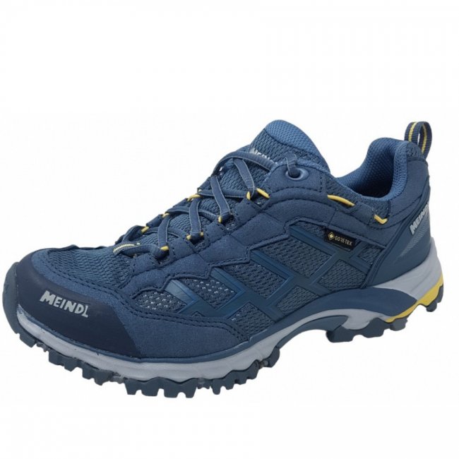 Meindl Damen Caribe Lady Gtx Wanderschuh In Eisgrau (Blau) Gelb