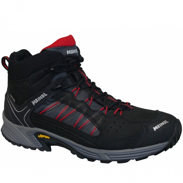 Meindl Herren Wanderschuhe In Schwarz/Rot Meindl Herren Wanderschuhe In Schwarz/Rot