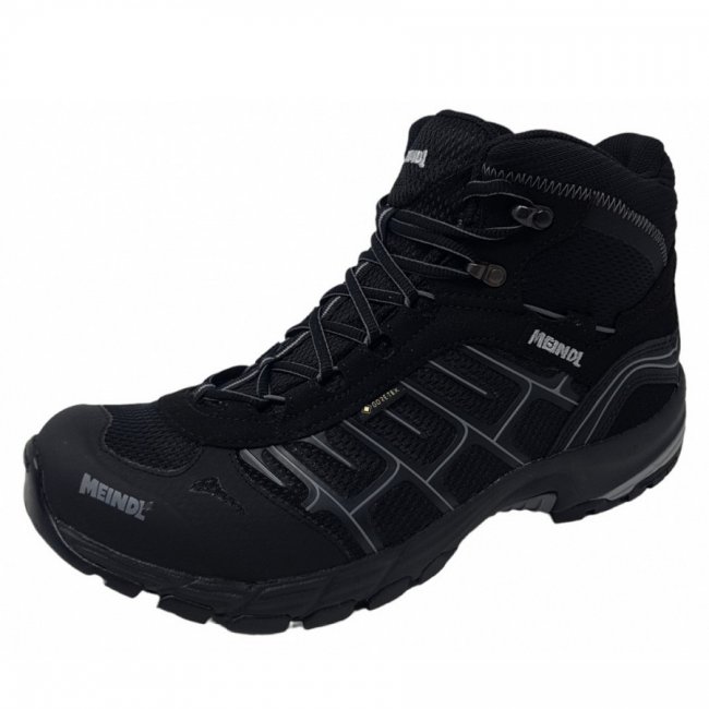 Meindl Herren Quebec Mid Gtx Wanderstiefel In Schwarz Silber Meindl Herren Quebec Mid Gtx Wanderstiefel In Schwarz Silber
