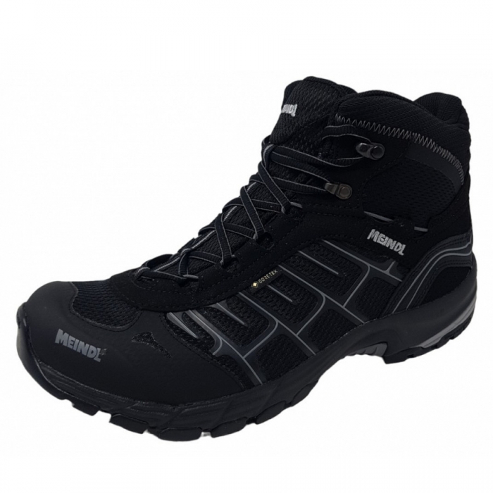 Meindl Herren Quebec Mid Gtx Wanderstiefel In Schwarz Silber Meindl Herren Quebec Mid Gtx Wanderstiefel In Schwarz Silber
