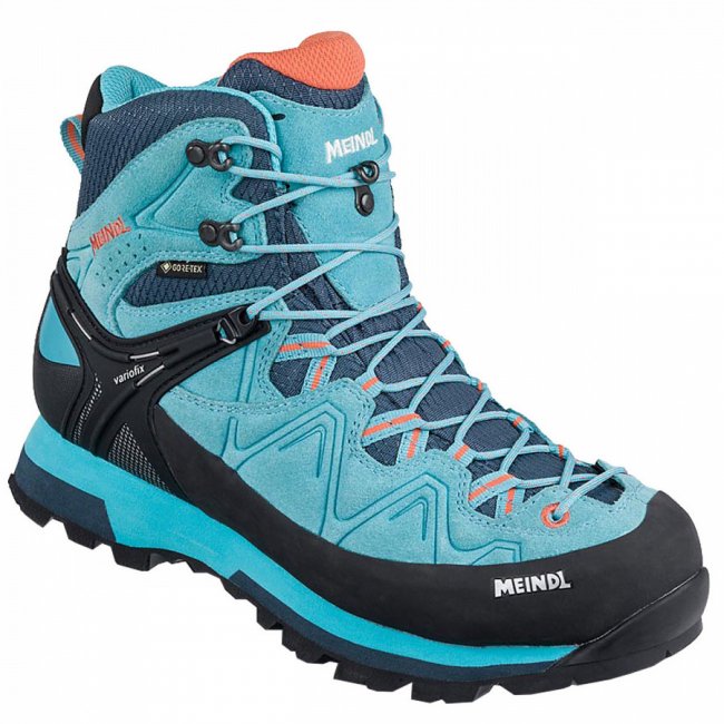 Meindl Damen Wanderstiefel In Hellblau/Orange Meindl Damen Wanderstiefel In Hellblau/Orange