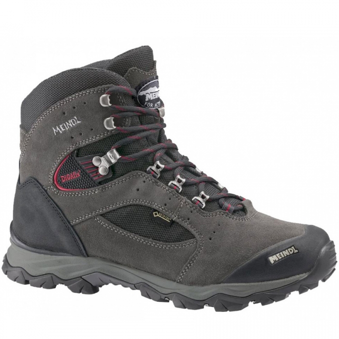 Meindl Herren Wanderstiefel In Granit/Rot Meindl Herren Wanderstiefel In Granit/Rot