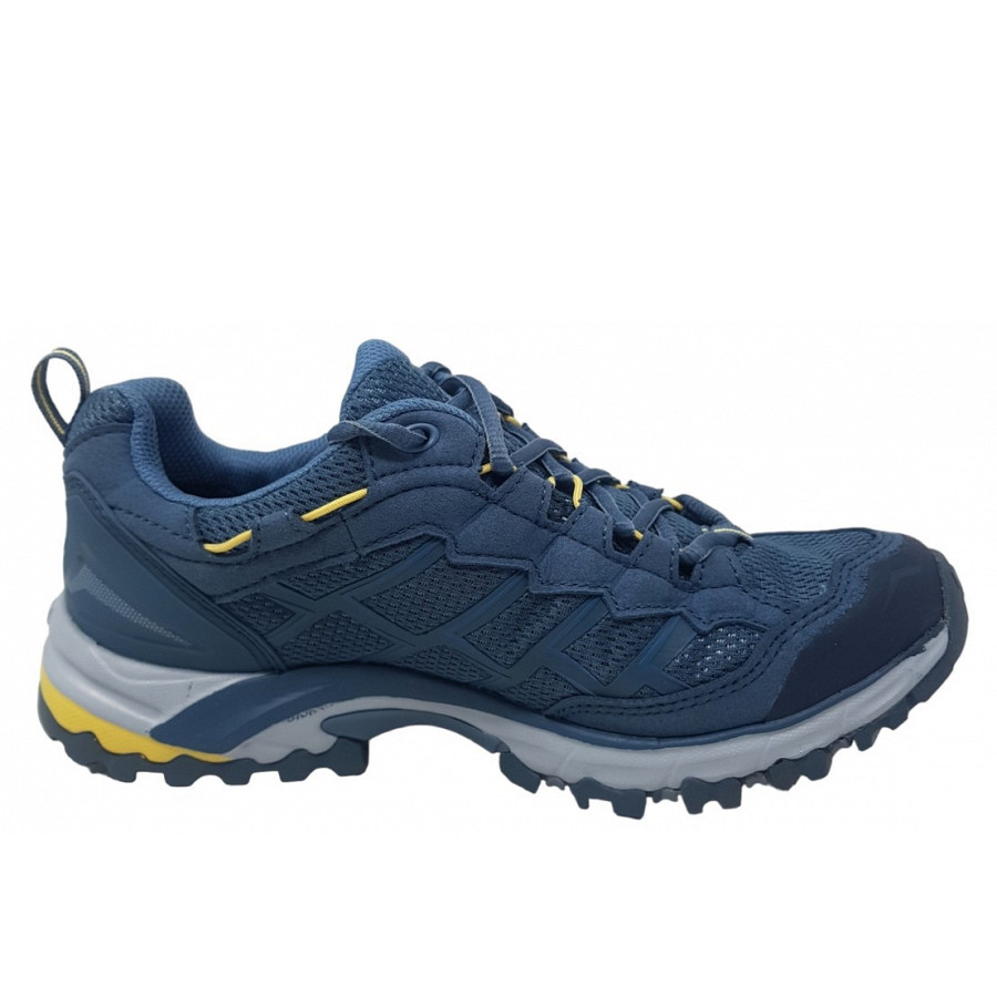 Meindl Damen Caribe Lady Gtx Wanderschuh In Eisgrau (Blau) Gelb