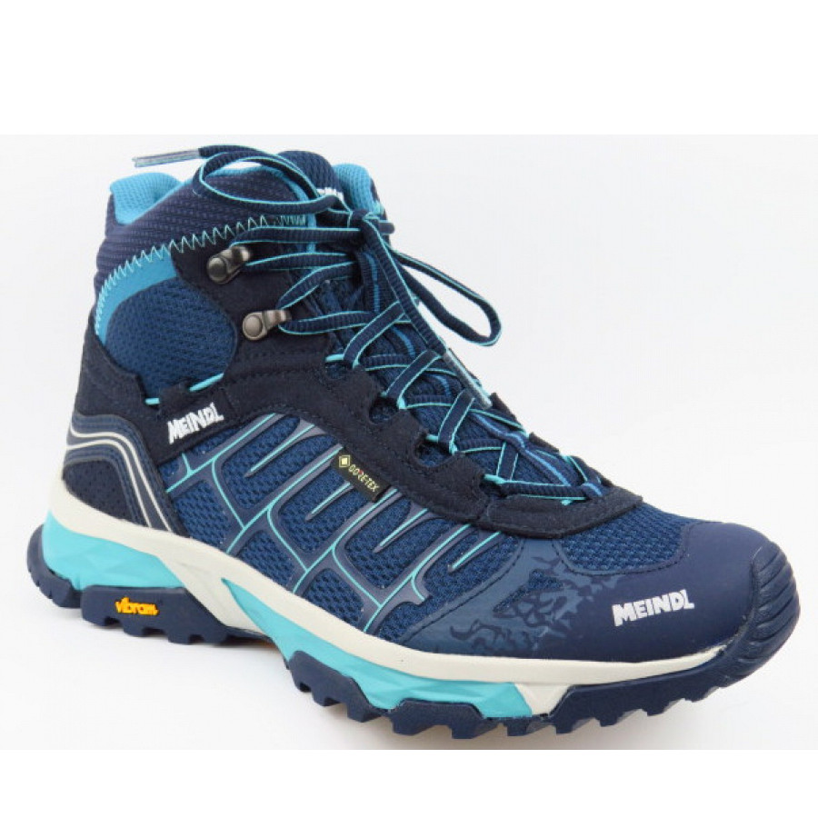 Meindl Damen Finale Lady Mid Gtx Blau Wanderstiefel In Marine Petrol