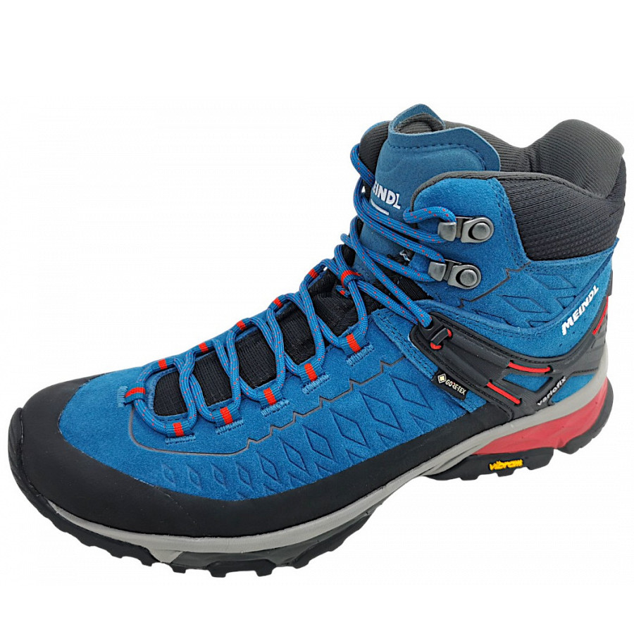 Meindl Herren Top Trail Mid Gtx Wanderstiefel In Petrol/Rot 53