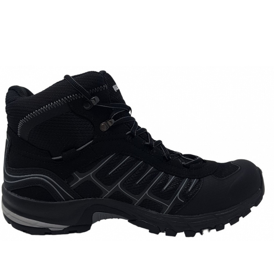 Meindl Herren Quebec Mid Gtx Wanderstiefel In Schwarz Silber