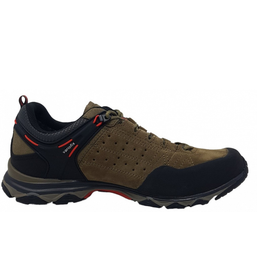 Meindl Herren Ontario Gtx Vario Fix Wanderschuh In Natur Rot